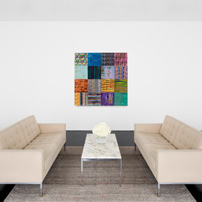 Luiz Zerbini, 'Diário Selvagem', 2019. Acrylic on canvas, 160 x 160cm (63 x 63in). Copyright Luiz Zerbini. Courtesy the artist and Stephen Friedman Gallery, London.
Photo by Pat Kilgore.