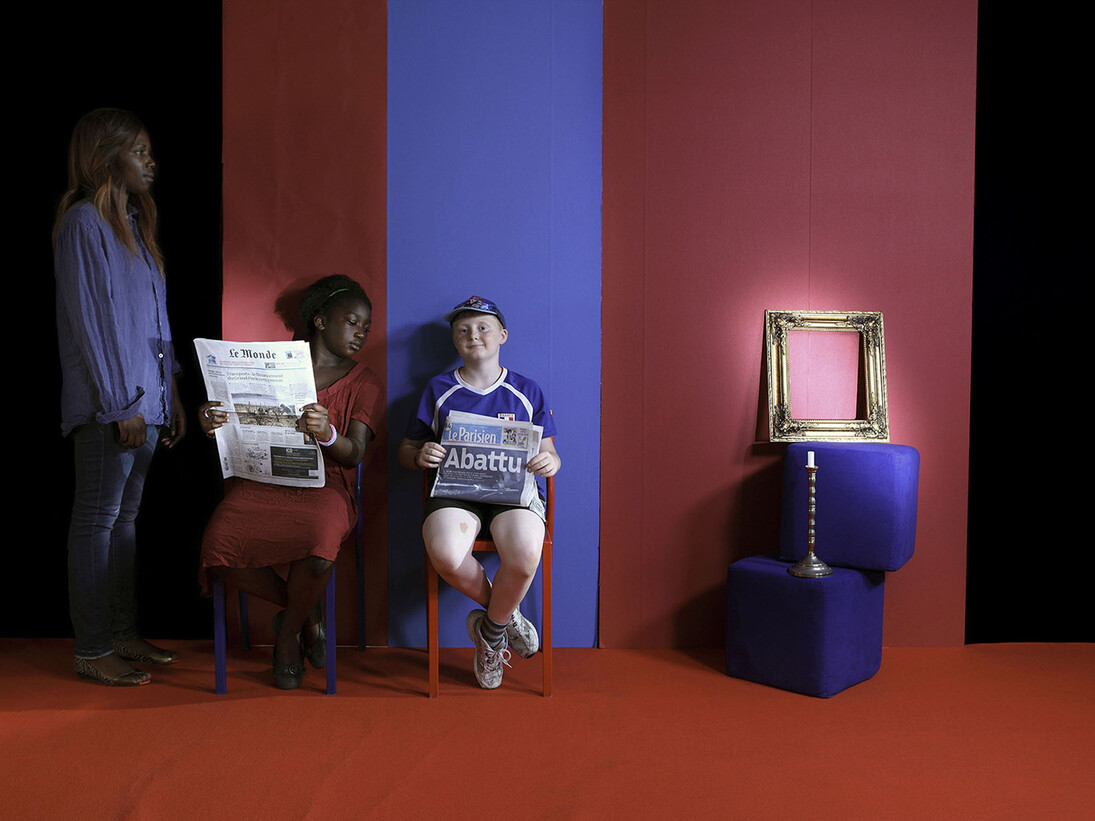Halida Boughriet, Bichromie au regard trompeur, 2014. Courtesy of Officine dell' Immagine