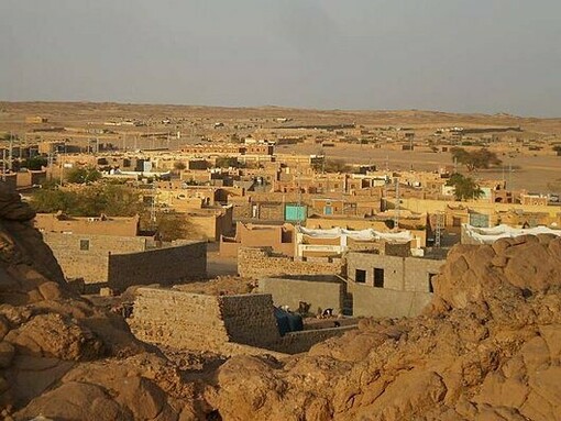 Vista panorámica de la localidad desértica en la frontera entre Malí y Argelia, escenario de los recientes enfrentamientos