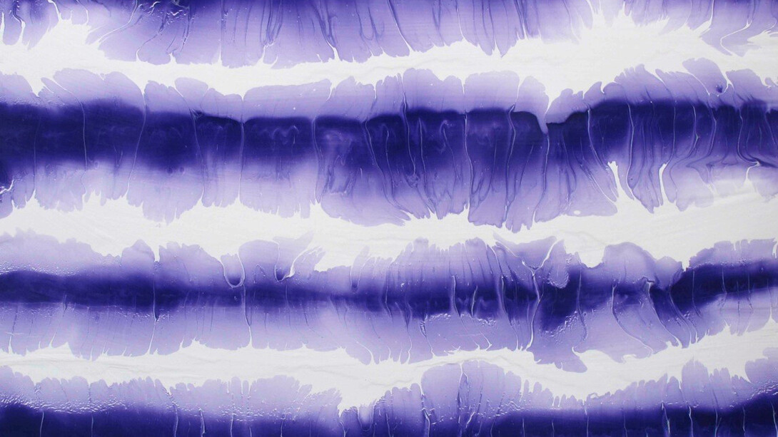 François Fries, Paysages glissants (detail), 2014, acrylique sur toile, 93 x 114 cm