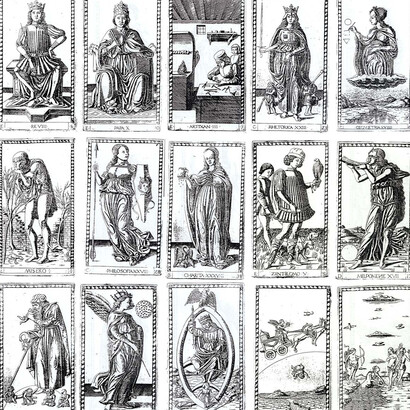 Tarocchi di Mantegna, di anonimo del XV secolo, bulino, 1465 ca