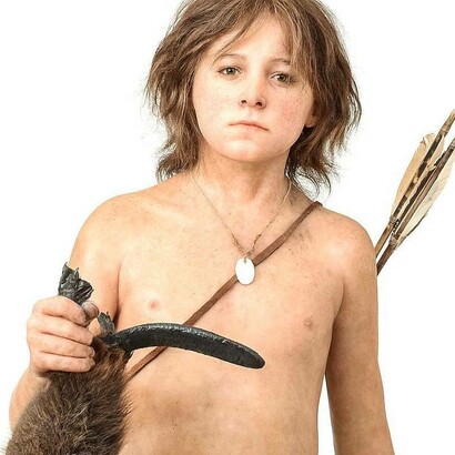 Ricostruzione di Homo sapiens del mesolitico