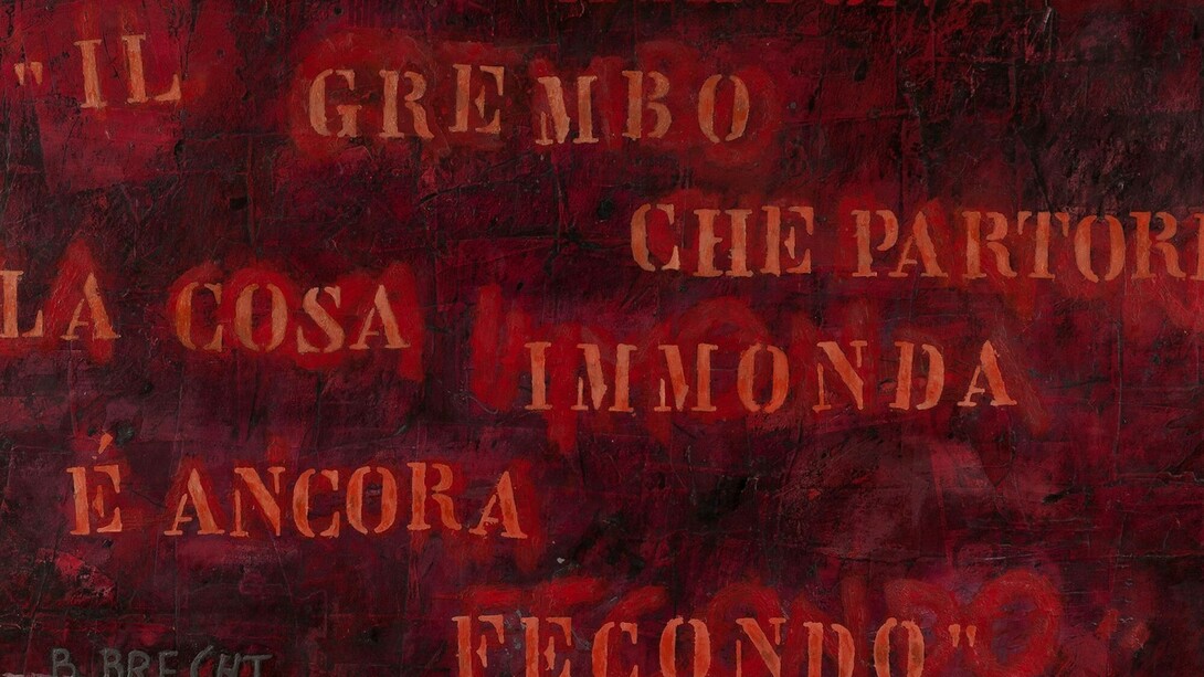 Bruno Canova, La cosa immonda, 1974, collage, acrilico e tecnica mista su tela, cm. 151 x 220. Courtesy of  Museo “Il Correggio”

