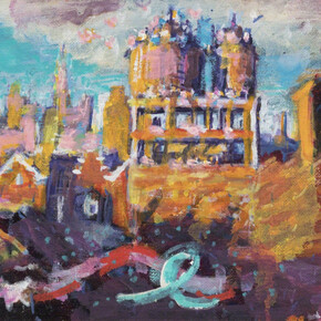 Paul Thek, Untitled (rooftop/water towers), ca. 1987. Courtesy of Alexander and Bonin