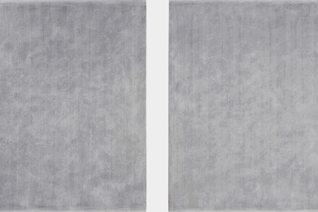 Shen Chen, b.1955, Untitled No.7020-06, 2006, Acrylic on canvas, Diptych, 122 x 336 cm (48 x 132 in.)