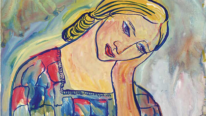 Charlotte Salomon, Ritratto dell'amica Barbara, particolare