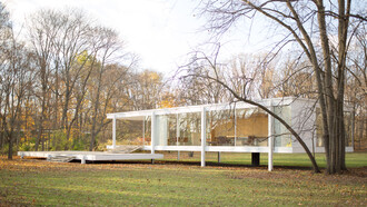 Casa projetada por Mies Van Der Rohe no estilo pavilhão. Foto de Victor Grigas