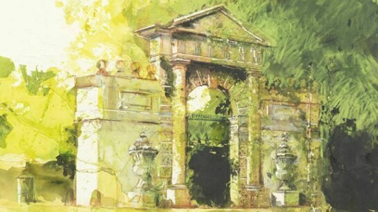 David Tress, Inigo Jones at Chiswick, 2012,
Mixed media/paper, 59 x 80 cm