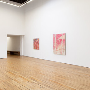 Laurie Nye, The battlefield where the moon says I love you, exhibition view. Courtesy of Uffner & Liu Gallery