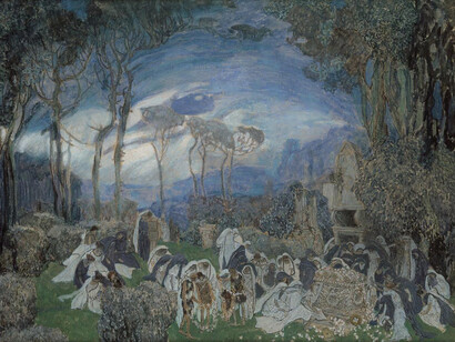 A.Y. Golovin, Sketch of the scenery for K.V. Gluck’s opera «Orpheus and Eurydice» on the Mariinsky Theater stage (detail), 1911. Courtesy of New Tretyakov Gallery