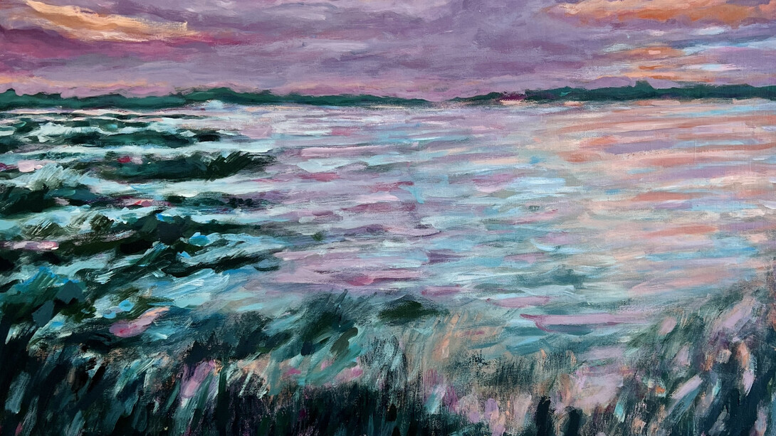 Mitchell Rodbell, Lavender skies (detail). Courtesy of Pleiades Gallery