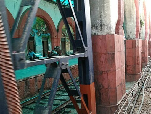Platform 4 of Ghaziabad Junction Railway Station, Uttar Pradesh, India