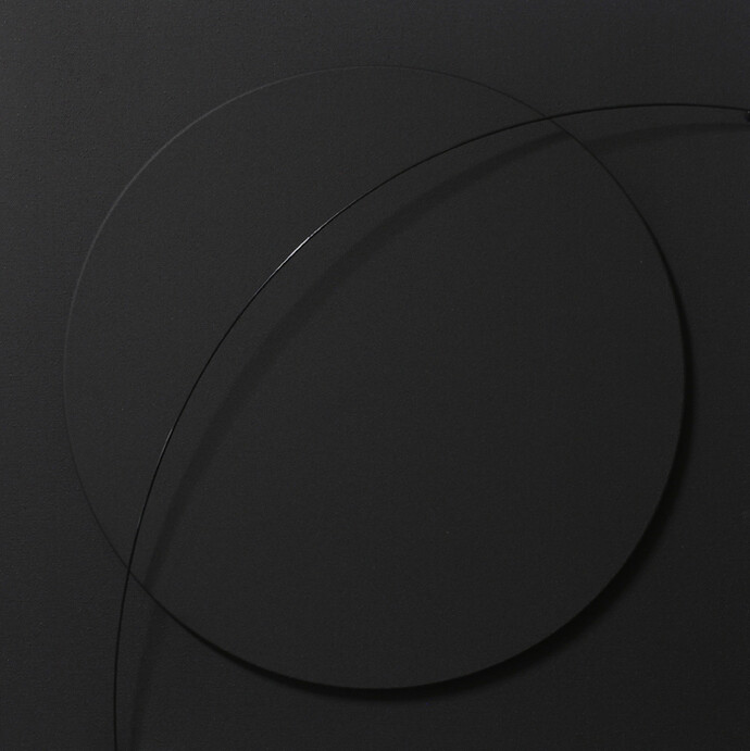 Satellite, 2015, acrilico e filo di rame su tela, 30x30 cm