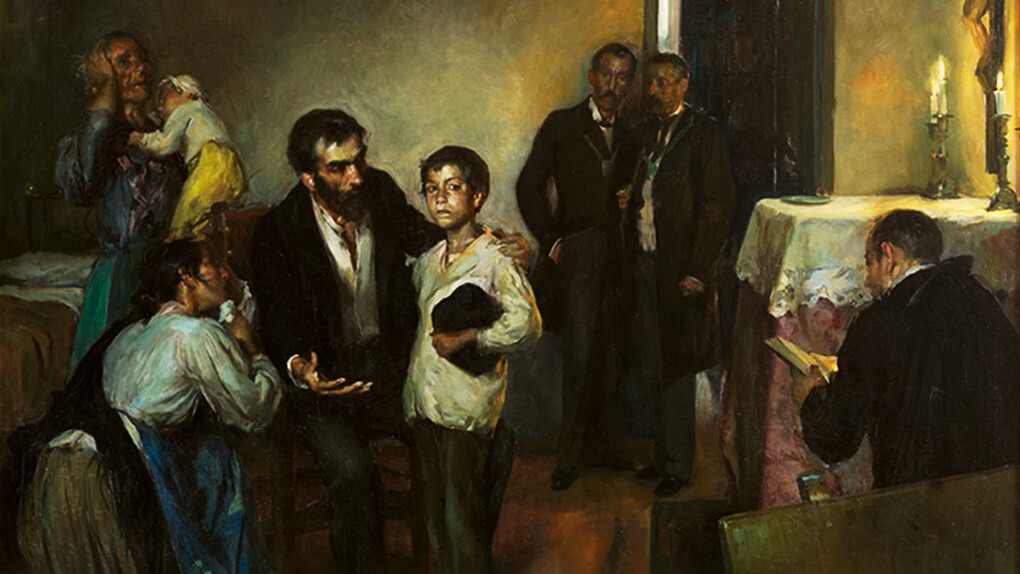 "La familia del anarquista el día de la ejecución", Fernando Álvarez de Sotomayor y Zaragoza (1899)