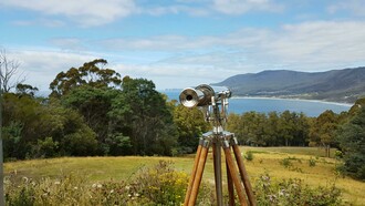 Eaglehawk Neck, na Austrália. Apesar de sua enorme diversidade, a fauna da Austrália sofreu um duro golpe a cerca de 50.000 anos atrás, ainda que não se saiba ao certo o motivo, a data coincide com a chegada dos primeiros seres humanos ao continente, portanto a competição com os recém-chegados exploradores pode ter sido fatal. Os grandes animais foram desaparecendo em pouco tempo, os humanos trouxeram junto deles os dingos, predadores da família dos cães que ajudaram a prejudicar a fauna local, eventualmente substituindo os lobos-da-tasmânia como caçadores de cangurus