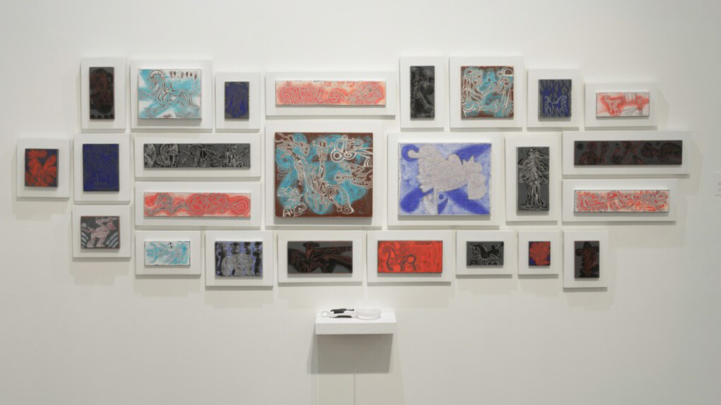 Deep Line Drawings by Carlos Luna, Exhibition view. Courtesy of Boca Raton Museum of Art