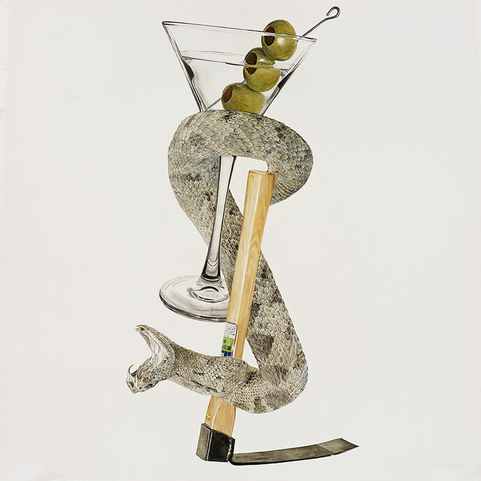 Alfred Steiner, Dyslexia, 2014, Watercolor on Arches 300 lb. hot press paper, 30 x 22 inches