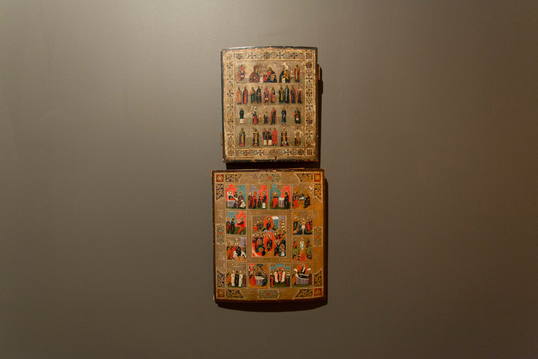 Icon paintings of the Deesis and Selected Saints, 19th century, The Anthony Quinn
Collection. Photo by E. Lee Smith.