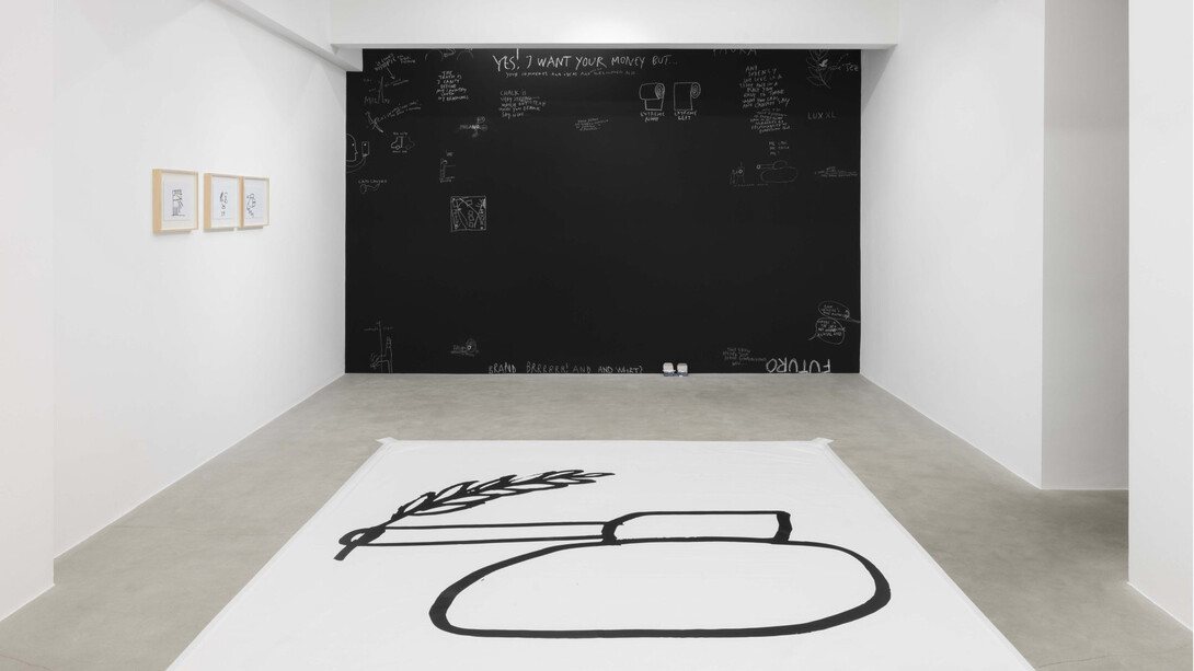 Dan Perjovsch, Drawing anarchy, vista dell'esposizione. Per gentile concessione di kaufmann repetto