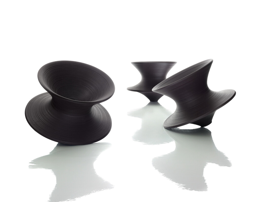 Thomas Heatherwick, Magis Spun rotating chairs, image courtesy Nest Design