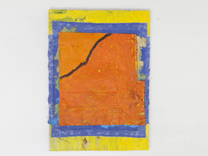 Bobby Dowler, Painting Object, 2014, Paint and objects, 70 x 51 cm, Courtesy of Hannah Barry Gallery