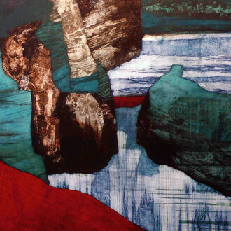 Zoe Benbow, Cliffs Of North Mayo, Oil on canvas, 122 x 158 cm