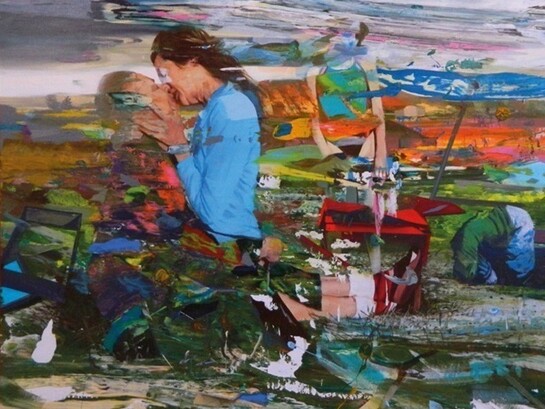 Giuseppe Gonella, Il filo delle ore, Acrilico su tela, 200 x 220cm, 2012