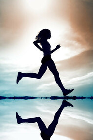 Jogging in riva al mare