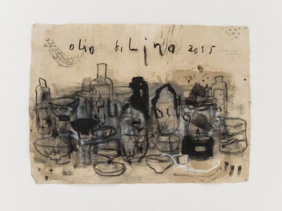 Olio di Lino, 2015, tecnica mista su carta, cm 55,5x75. Crediti: Andrea Musicò