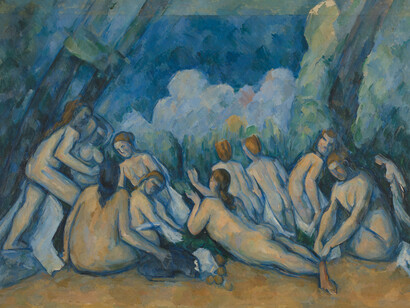 Paul Cezanne; Bañistas (Las grandes bañistas), c.1894–1905, The National Gallery, Londres