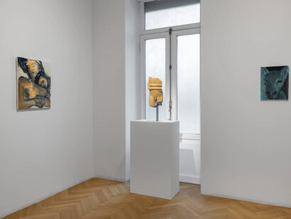 Marlene Dumas, Cycladic blues, installation shot. Courtesy of the Museum of Cycladic Art. Photo by Paris Tavitian © Museum of Cycladic Art