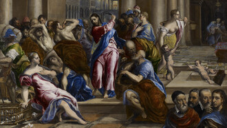 El Greco (Domenikos Theotokopoulos), Christ Driving the Money Changers from the Temple, about 1570. The Minneapolis Institute of Art, The William Hood Dunwoody Fund, detail