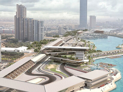 Illustration du Formula One. Représentation artistique du circuit où se déroulera le premier Grand Prix de F1 d’Arabie saoudite © Twitter