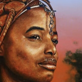 Tonderai Mujuru, The Himba queen: a mother's eternal love, 2024. Courtesy of Andakulova Gallery