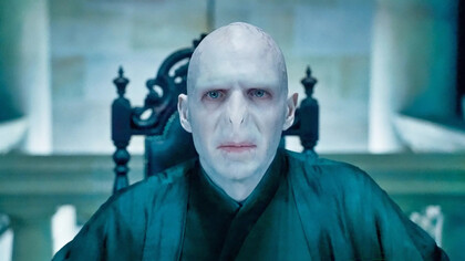 Ralph Fiennes as Voldemort in the Harry Potter series