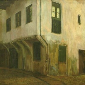Diego Rivera, The House of Vizcaya, 1907, oil on canvas, 35 1/2 x 44 in. 90.2 x 111.8 cm