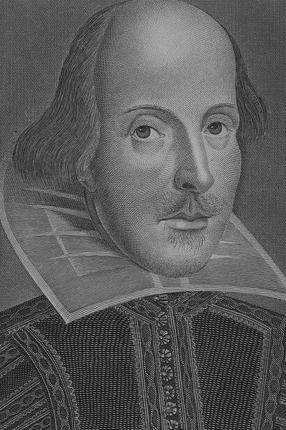 William Shakespeare, incisione, 
Martin Droeshout (1601–1650), circa 1632