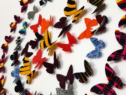 Romuald Hazoumè, Dance of the Butterflies. Photo Alan Seabright