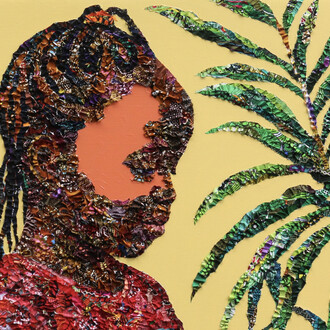 Shinique Smith and Marcellina Akpojotor, Social fabrics, magic and memories, artwork in exhibition. Courtesy of Rele Gallery