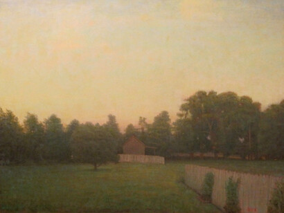 John Beerman, Chatwood Field, Summer Dusk, 2014, oil and wax on linen, 36 x 48 inches, Courtesy Tibor de Nagy Gallery, NY