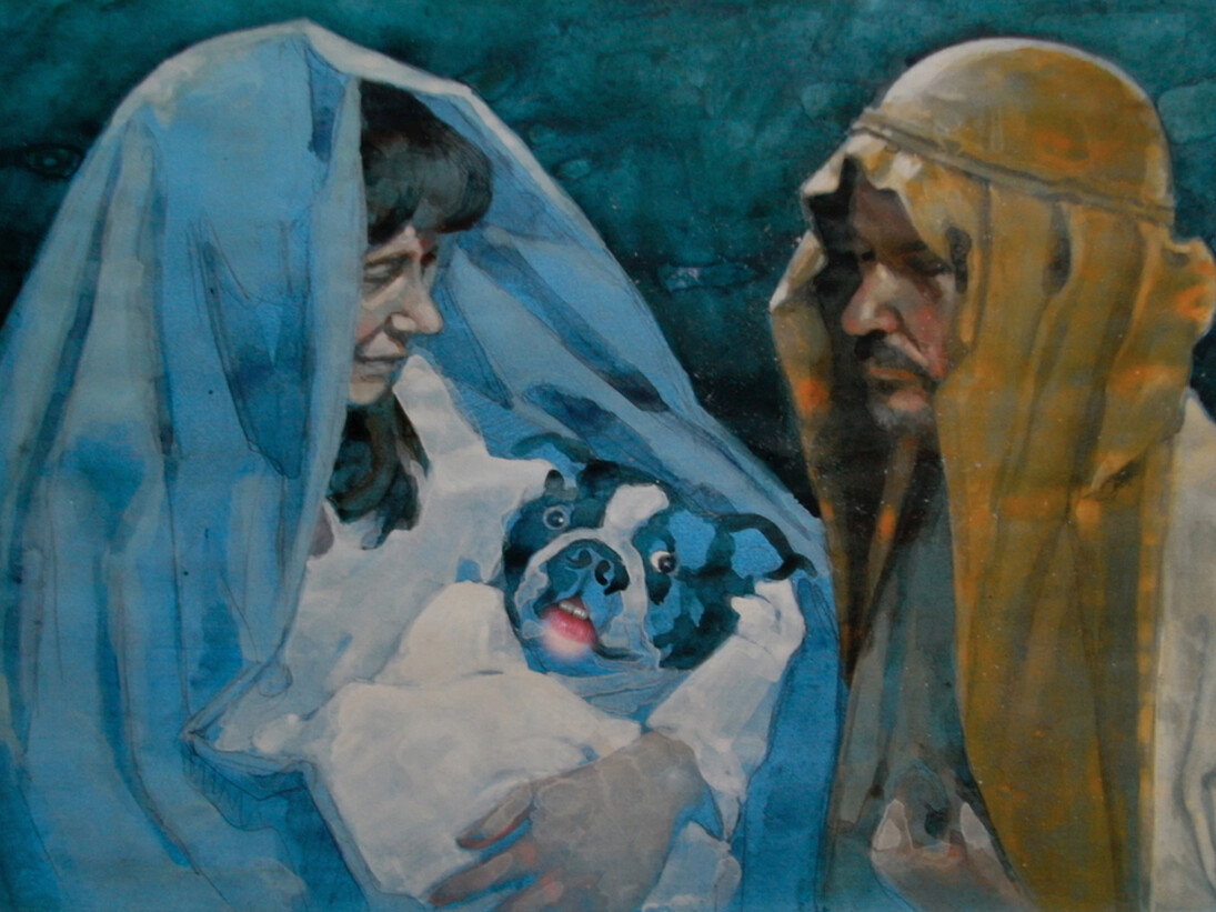Lexi Strauss, Royal College of Art, MA Painting, From 1000 Foundlings Find Their Mothers, (2015) Paintings (Acrylic on paper, 42 x 29 cm) and animated, musical Installation