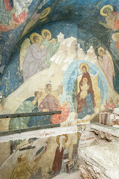 The newly discovered Synaxis of the Virgin in the Praise of the Virgin chapel of the Dormition Cathedral © The Moscow Kremlin Museums 
