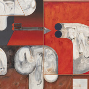 Manuel Felguérez, Reunión de familia (detail), 1984. Courtesy of Proyectos Monclova