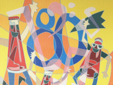 Ugo Nespolo, Stampa per gli ottant'anni di campari soda (particolare), 1992