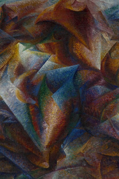 "Dinamismo de un futbolista", óleo sobre lienzo, Umberto Boccioni, 1913