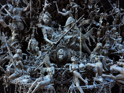 Kris Kuksi, With Reverence (detail), 2014, mixed media assemblage, 25 x 27 x 7.5 inches