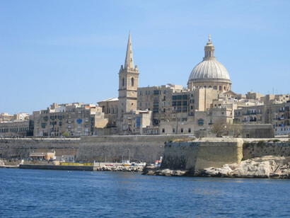 La capital vista desde la bahia. Valletta, Malta, 2013