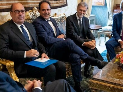 La delegazione del Partito Democratico da Mattarella
