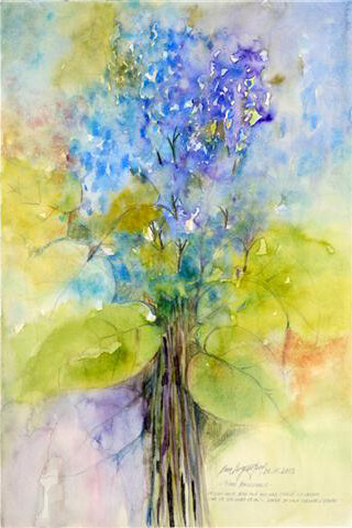 Anna Saegesser Pavone, Fiore Ancestrale, cm 38 x 56, 2013  