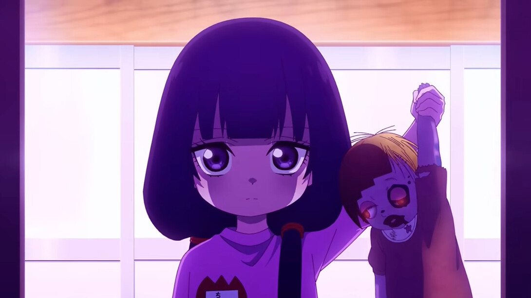 Kaya holding a scary doll calmly, showing the eerie composure that defines her character